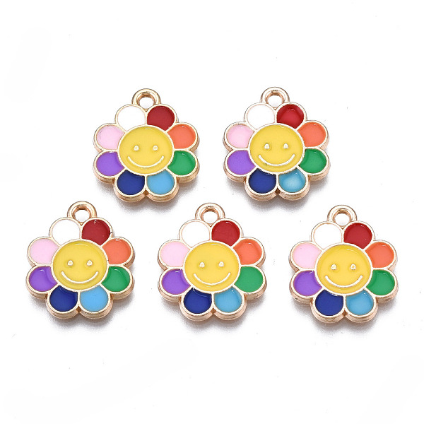 PandaHall Alloy Enamel Pendants, Light Gold, Cadmium Free & Lead Free, Sunflower, Colorful, 16.5x14x1.5mm, Hole: 1.6mm Alloy+Enamel Flower
PandaHall Alloy Enamel Pendants, Light Gold, Cadmium Free & Lead Free, Sunflower, Colorful, 16.5x14x1.5mm, Hole: 1.6mm Alloy+Enamel Flower