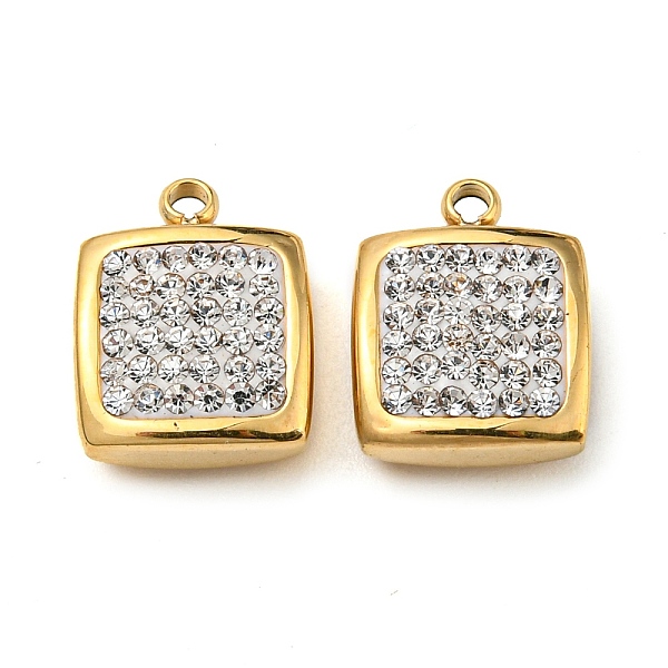 PandaHall 304 Stainless Steel Pendants, with Crystal Rhinestone, Square Charm, Real 14K Gold Plated, 12x9.5x4.5mm, Hole: 1.4mm Stainless..., Clear
PandaHall 304 Stainless Steel Pendants, with Crystal Rhinestone, Square Charm, Real 14K Gold Plated, 12x9.5x4.5mm, Hole: 1.4mm Stainless..., Clear