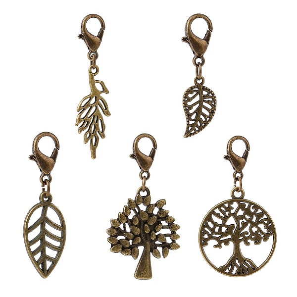 PandaHall 5Pcs 5 Styles Autumn Leaf & Tree Alloy Pendants Decorations Set, with Iron Findings and Alloy Lobster Clasp, for Keychain, Purse...
PandaHall 5Pcs 5 Styles Autumn Leaf & Tree Alloy Pendants Decorations Set, with Iron Findings and Alloy Lobster Clasp, for Keychain, Purse...