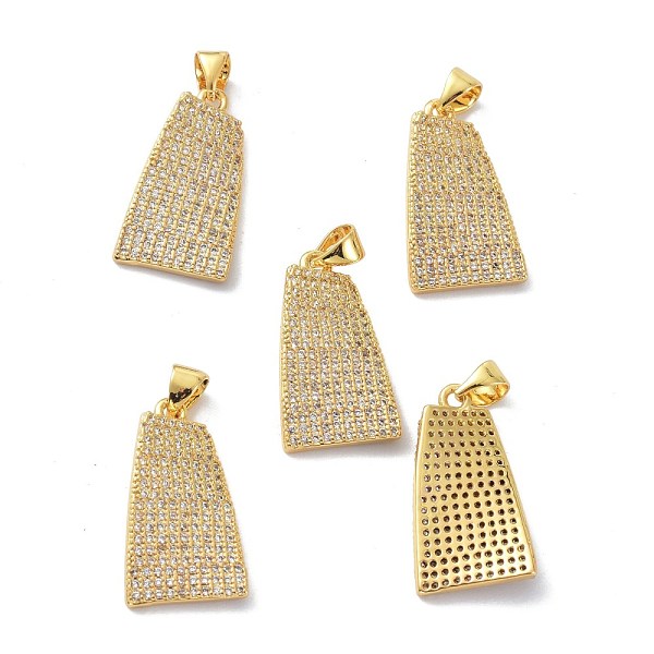 PandaHall Brass Cubic Zirconia Pendants, Long-Lasting Plated, Lead Free & Cadmium Free, Real 18K Gold Plated, Trapezoid, Clear, 22x12x2mm...
PandaHall Brass Cubic Zirconia Pendants, Long-Lasting Plated, Lead Free & Cadmium Free, Real 18K Gold Plated, Trapezoid, Clear, 22x12x2mm...