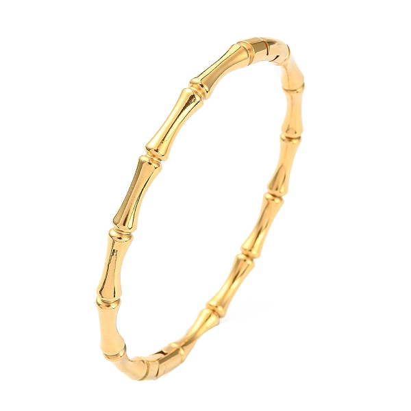 PandaHall Ion Plating(IP) 304 Stainless Steel Bamboo Hinged Bangle for Women, Golden, Inner Diameter: 1-7/8x2-1/4 inch(4.9x5.65cm) 304...
PandaHall Ion Plating(IP) 304 Stainless Steel Bamboo Hinged Bangle for Women, Golden, Inner Diameter: 1-7/8x2-1/4 inch(4.9x5.65cm) 304...