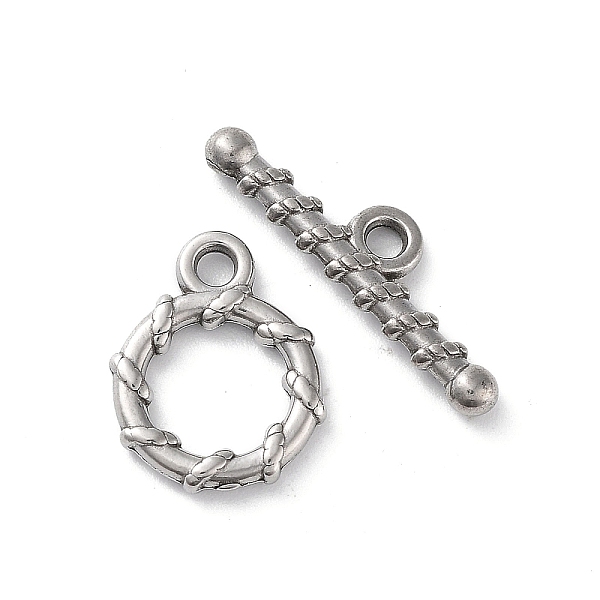 PandaHall 304 Stainless Steel Ring Toggle Clasps, Stainless Steel Color, 13x10x2mm, Hole: 1.6mm, Bar: 5.5x19x2, Hole: 1.6mm 304 Stainless...
PandaHall 304 Stainless Steel Ring Toggle Clasps, Stainless Steel Color, 13x10x2mm, Hole: 1.6mm, Bar: 5.5x19x2, Hole: 1.6mm 304 Stainless...