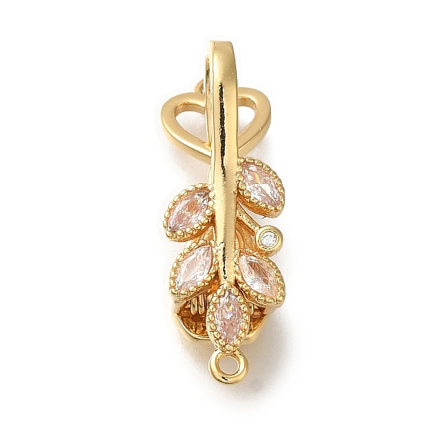 PandaHall Brass Micro Pave Clear Cubic Zirconia Fold Over Clasps, Leaf, Real 18K Gold Plated, 30mm Brass+Cubic Zirconia Leaf
PandaHall Brass Micro Pave Clear Cubic Zirconia Fold Over Clasps, Leaf, Real 18K Gold Plated, 30mm Brass+Cubic Zirconia Leaf