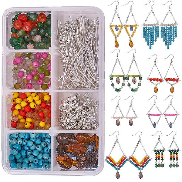 PandaHall SUNNYCLUE DIY Earring Making, with Natural/Synthetic Gemstone Beads, Iron Cable Chains, Silver-color Iron Eye Pin and Brass..., Multicolor
PandaHall SUNNYCLUE DIY Earring Making, with Natural/Synthetic Gemstone Beads, Iron Cable Chains, Silver-color Iron Eye Pin and Brass..., Multicolor