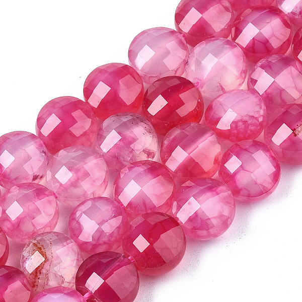 PandaHall Natural Agate Beads Strands, Dyed & Heated, Faceted, Flat Round, Cerise, 8x6.5mm, Hole: 1.2mm, about 47pcs/strand, 14.96 inch..., Red
PandaHall Natural Agate Beads Strands, Dyed & Heated, Faceted, Flat Round, Cerise, 8x6.5mm, Hole: 1.2mm, about 47pcs/strand, 14.96 inch..., Red