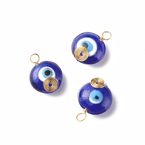 PandaHall Handmade Lampwork Pendants, with Copper Wire Wrapped, Flat Round with Evil Eye, Blue, 20.5x16x8.5mm, Hole: 3.2mm Lampwork Evil Eye...
PandaHall Handmade Lampwork Pendants, with Copper Wire Wrapped, Flat Round with Evil Eye, Blue, 20.5x16x8.5mm, Hole: 3.2mm Lampwork Evil Eye...