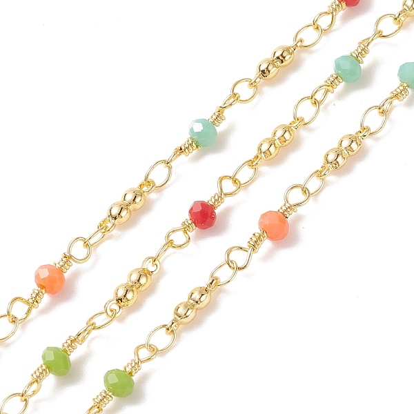 PandaHall Glass Rondelle Beaded Chains, with Real 18K Gold Plated Findings, Soldered, Faceted, with Spools, Cadmium Free & Lead Free...
PandaHall Glass Rondelle Beaded Chains, with Real 18K Gold Plated Findings, Soldered, Faceted, with Spools, Cadmium Free & Lead Free...