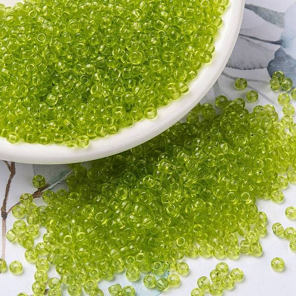 PandaHall MIYUKI Round Rocailles Beads, Japanese Seed Beads, 8/0, (RR143) Transparent Chartreuse, 3mm, Hole: 1mm, about 422~455pcs/10g Glass..., Green
PandaHall MIYUKI Round Rocailles Beads, Japanese Seed Beads, 8/0, (RR143) Transparent Chartreuse, 3mm, Hole: 1mm, about 422~455pcs/10g Glass..., Green
