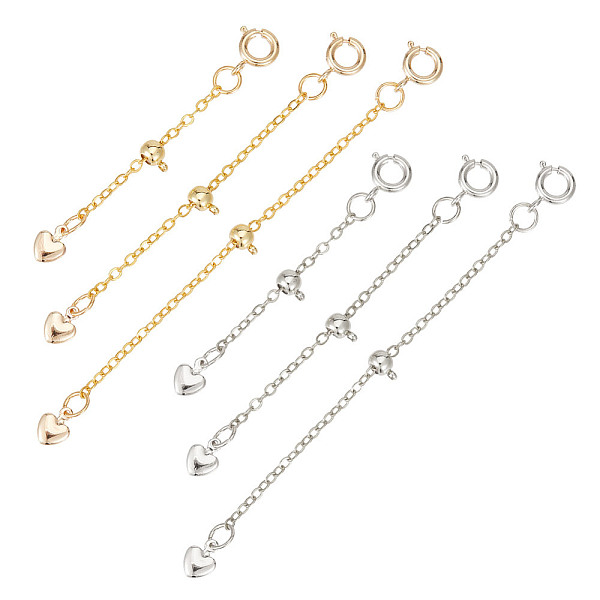 PandaHall 6Pcs 6 Style Brass Chain Extender, End Chains with Heart Chain Tabs and Spring Ring Clasps, for Jewelry Making, Real Gold Plated &...
PandaHall 6Pcs 6 Style Brass Chain Extender, End Chains with Heart Chain Tabs and Spring Ring Clasps, for Jewelry Making, Real Gold Plated &...