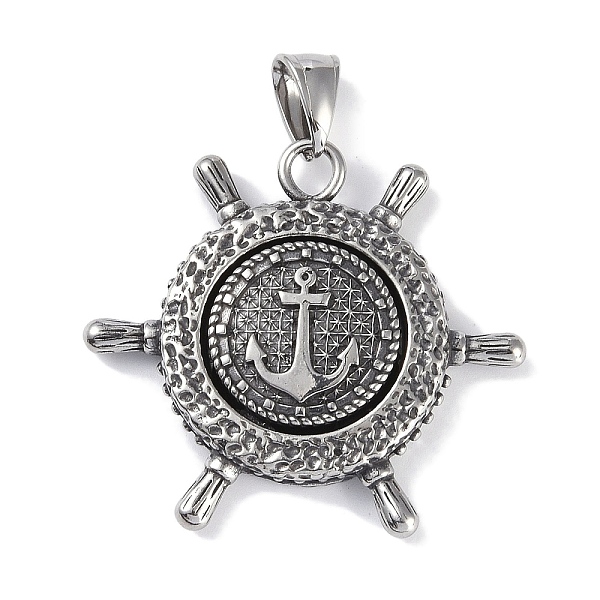 PandaHall Viking 316 Surgical Stainless Steel Rotatable Pendants, Compass Charm, Antique Silver, Anchor & Helm, 39.5x43x8mm, Hole: 9x4.5mm...
PandaHall Viking 316 Surgical Stainless Steel Rotatable Pendants, Compass Charm, Antique Silver, Anchor & Helm, 39.5x43x8mm, Hole: 9x4.5mm...