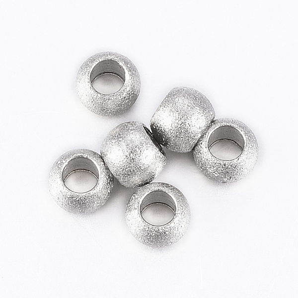 PandaHall 202 Stainless Steel Textured Beads, Rondelle, Stainless Steel Color, 4x3mm, Hole: 2mm 202 Stainless Steel Rondelle
PandaHall 202 Stainless Steel Textured Beads, Rondelle, Stainless Steel Color, 4x3mm, Hole: 2mm 202 Stainless Steel Rondelle