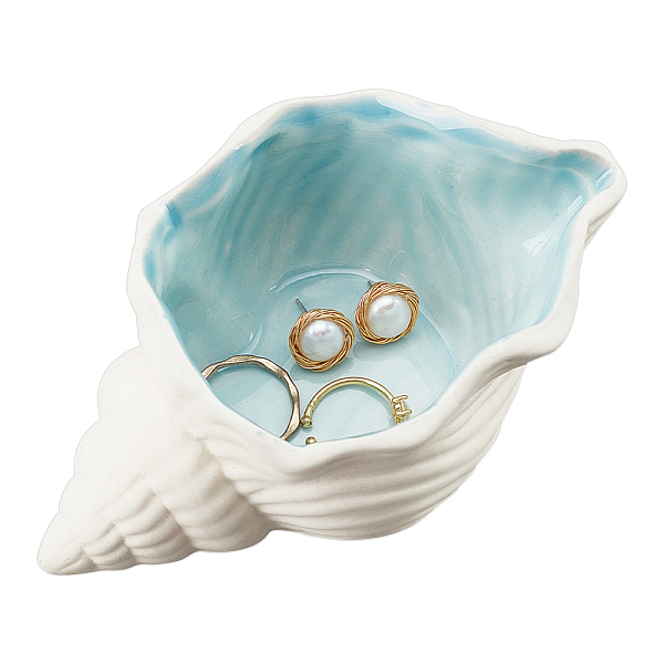 PandaHall Conch Shape Ceramic Jewelry Tray, Aqua Shell Trinket Dish Ceramic Ring Earring Holder Ocean-themed Decorative Trinket Plate for..., Cyan
PandaHall Conch Shape Ceramic Jewelry Tray, Aqua Shell Trinket Dish Ceramic Ring Earring Holder Ocean-themed Decorative Trinket Plate for..., Cyan