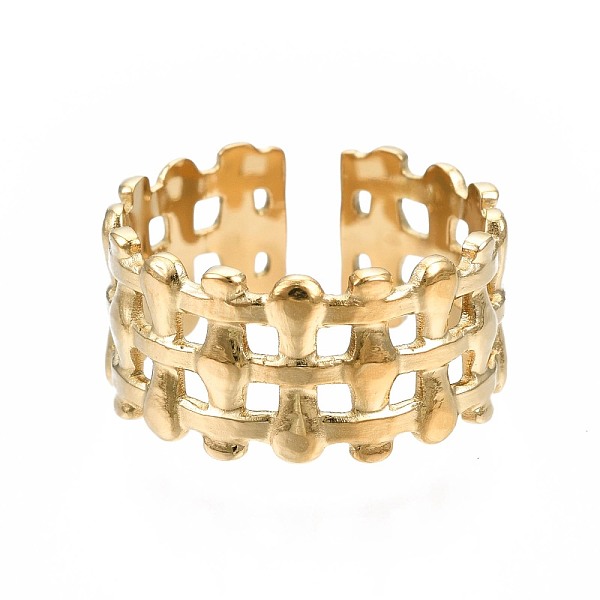 PandaHall 304 Stainless Steel Bar Wrap Open Cuff Ring, Chunky Hollow Ring for Women, Golden, US Size 7 1/4(17.5mm) 304 Stainless Steel
PandaHall 304 Stainless Steel Bar Wrap Open Cuff Ring, Chunky Hollow Ring for Women, Golden, US Size 7 1/4(17.5mm) 304 Stainless Steel