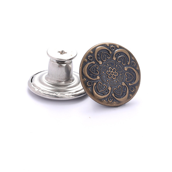 PandaHall Alloy Button Pins for Jeans, Nautical Buttons, Garment Accessories, Round, Flower, 17mm Alloy Flower
PandaHall Alloy Button Pins for Jeans, Nautical Buttons, Garment Accessories, Round, Flower, 17mm Alloy Flower