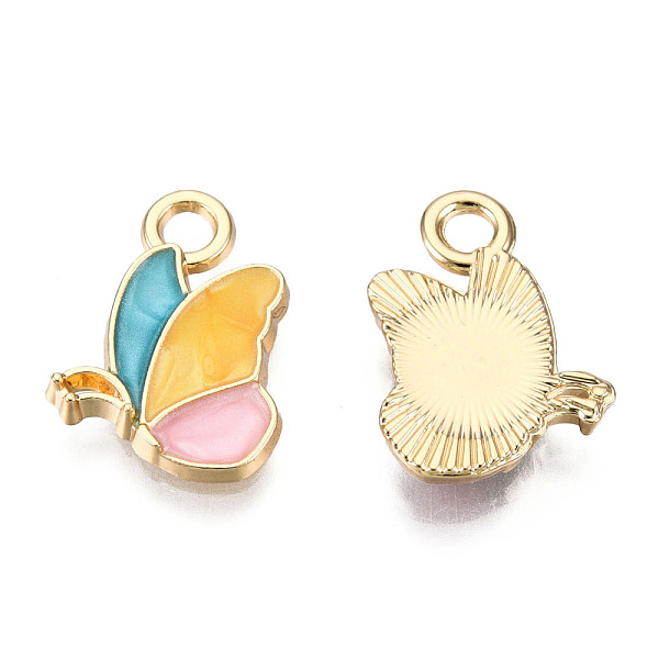 PandaHall Alloy Enamel Pendants, Cadmium Free & Lead Free, Butterfly, Light Gold, Colorful, 15x10.5x2.5mm, Hole: 2mm Alloy+Enamel Butterfly
PandaHall Alloy Enamel Pendants, Cadmium Free & Lead Free, Butterfly, Light Gold, Colorful, 15x10.5x2.5mm, Hole: 2mm Alloy+Enamel Butterfly