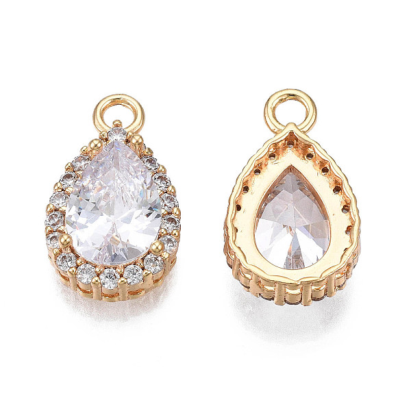 PandaHall Brass Micro Pave Cubic Zirconia Pendants, Real 18K Gold Plated, Teardrop, Cadmium Free & Nickel Free & Lead Free, Clear, 17x10x5mm...
PandaHall Brass Micro Pave Cubic Zirconia Pendants, Real 18K Gold Plated, Teardrop, Cadmium Free & Nickel Free & Lead Free, Clear, 17x10x5mm...