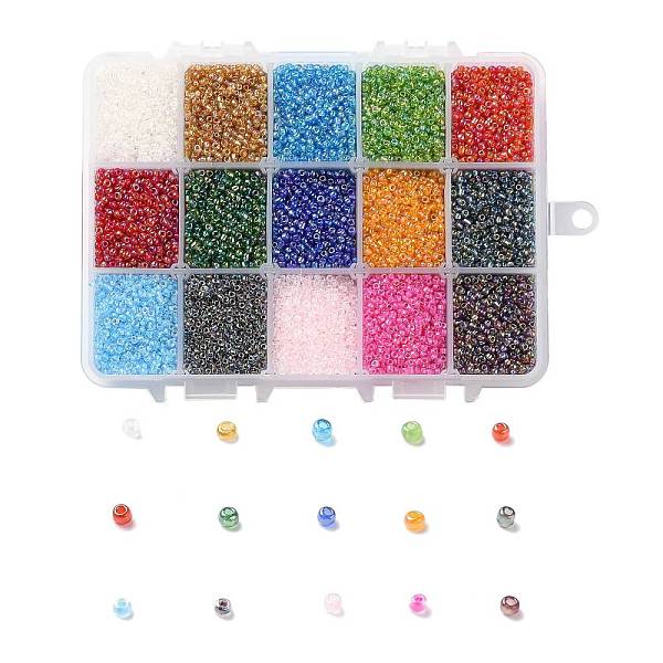 PandaHall 375G 15 Colors Glass Seed Beads, Transparent Colours Rainbow, Round, Mixed Color, 12/0, 1.5~2.5x1.5~2mm, Hole: 0.5~1mm, 25g/color..., Multicolor
PandaHall 375G 15 Colors Glass Seed Beads, Transparent Colours Rainbow, Round, Mixed Color, 12/0, 1.5~2.5x1.5~2mm, Hole: 0.5~1mm, 25g/color..., Multicolor