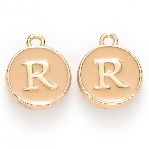 PandaHall Golden Plated Alloy Enamel Charms, Cadmium Free & Lead Free, Enamelled Sequins, Flat Round with Letter, Wheat, Letter.R, 14x12x2mm..., Orange
PandaHall Golden Plated Alloy Enamel Charms, Cadmium Free & Lead Free, Enamelled Sequins, Flat Round with Letter, Wheat, Letter.R, 14x12x2mm..., Orange