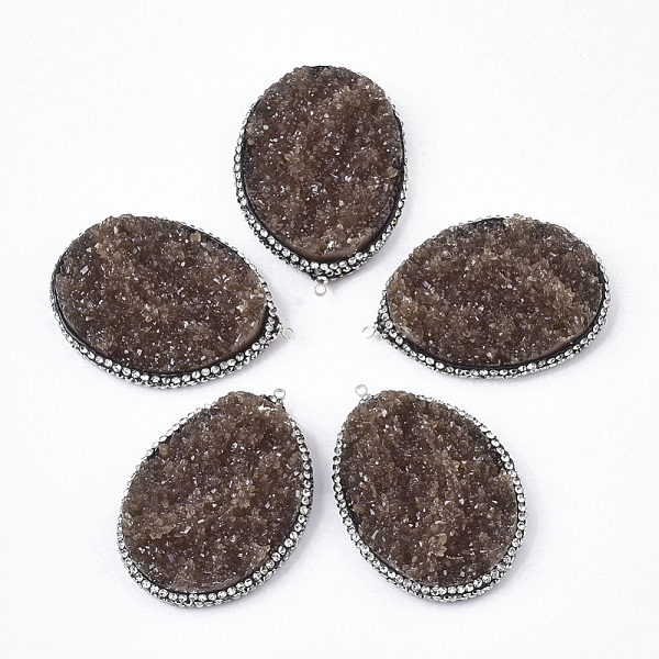 PandaHall Druzy Resin Big Pendants, with Rhinestone and Brass Loop, Teardrop, Platinum, Saddle Brown, 51~52.5x36~37x11.5~13.5mm, Hole: 1.6mm...
PandaHall Druzy Resin Big Pendants, with Rhinestone and Brass Loop, Teardrop, Platinum, Saddle Brown, 51~52.5x36~37x11.5~13.5mm, Hole: 1.6mm...