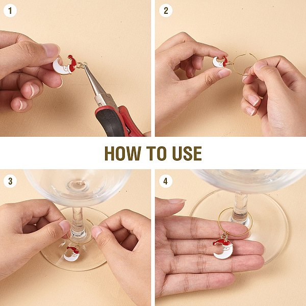 PandaHall DIY Christmas Wine Glass Charm Making Kits, Including Christmas Tree & Santa Claus & Sock & Reindeer & Gift Alloy Enamel Pendants..., Multicolor
PandaHall DIY Christmas Wine Glass Charm Making Kits, Including Christmas Tree & Santa Claus & Sock & Reindeer & Gift Alloy Enamel Pendants..., Multicolor