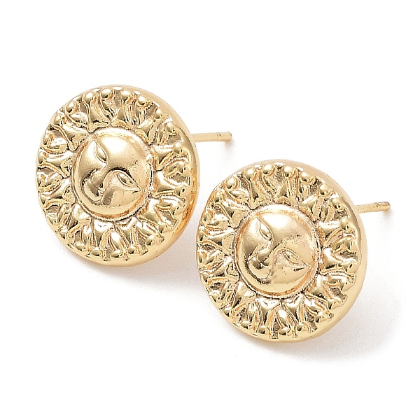 PandaHall Brass Stud Earring Finding, with Vertical Loops, Flat Round with Sun, Real 18K Gold Plated, 14mm, Hole: 1.4mm, Pin: 0.7mm Brass...
PandaHall Brass Stud Earring Finding, with Vertical Loops, Flat Round with Sun, Real 18K Gold Plated, 14mm, Hole: 1.4mm, Pin: 0.7mm Brass...