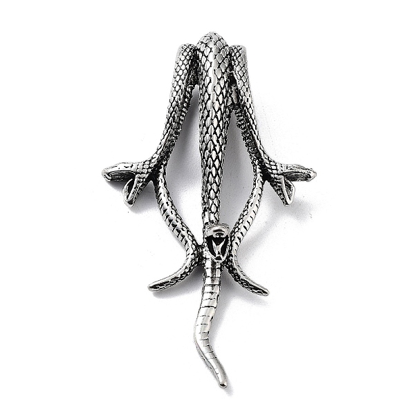 PandaHall Tibetan Style Alloy Pendants, Snake Charms, Antique Silver, 68x38x14mm, Hole: 16x6.5mm Alloy Snake
PandaHall Tibetan Style Alloy Pendants, Snake Charms, Antique Silver, 68x38x14mm, Hole: 16x6.5mm Alloy Snake