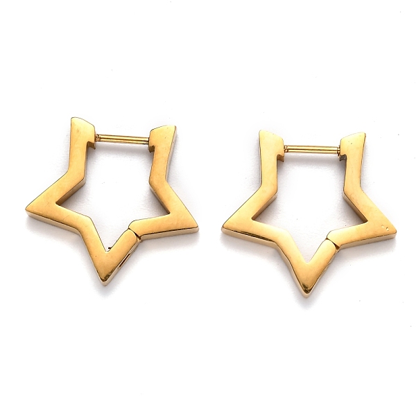 PandaHall 304 Stainless Steel Star Huggie Hoop Earrings, Golden, 20x21x3mm, Pin: 1mm 304 Stainless Steel Star
PandaHall 304 Stainless Steel Star Huggie Hoop Earrings, Golden, 20x21x3mm, Pin: 1mm 304 Stainless Steel Star