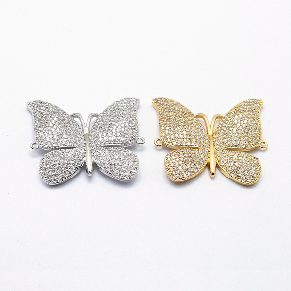PandaHall Long-Lasting Plated Brass Micro Pave Cubic Zirconia Links, Butterfly, Mixed Color, 30x32.5x3mm, Hole: 1mm Brass+Cubic Zirconia..., Multicolor
PandaHall Long-Lasting Plated Brass Micro Pave Cubic Zirconia Links, Butterfly, Mixed Color, 30x32.5x3mm, Hole: 1mm Brass+Cubic Zirconia..., Multicolor