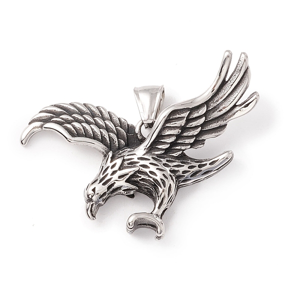 PandaHall Tibetan Style 304 Stainless Steel Pendants, Eagle, Antique Silver, 56x38x9mm, Hole: 8x4.5mm 304 Stainless Steel Other Animal
PandaHall Tibetan Style 304 Stainless Steel Pendants, Eagle, Antique Silver, 56x38x9mm, Hole: 8x4.5mm 304 Stainless Steel Other Animal