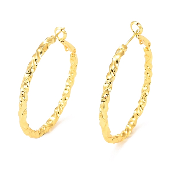 PandaHall Brass Hoop Earrings, Long-Lasting Plated, Round Ring, Real 18K Gold Plated, 43.5~46x40x3mm, Pin: 0.6mm Brass Ring
PandaHall Brass Hoop Earrings, Long-Lasting Plated, Round Ring, Real 18K Gold Plated, 43.5~46x40x3mm, Pin: 0.6mm Brass Ring