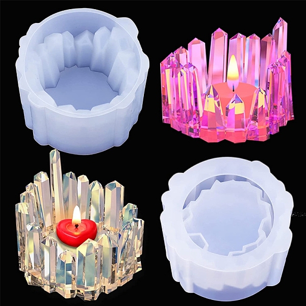 PandaHall Crystal Cluster Shape DIY Tealight Candle Holder Molds, Resin Casting Molds, for UV Resin, Epoxy Resin Craft Making, White, 8x6cm...
PandaHall Crystal Cluster Shape DIY Tealight Candle Holder Molds, Resin Casting Molds, for UV Resin, Epoxy Resin Craft Making, White, 8x6cm...