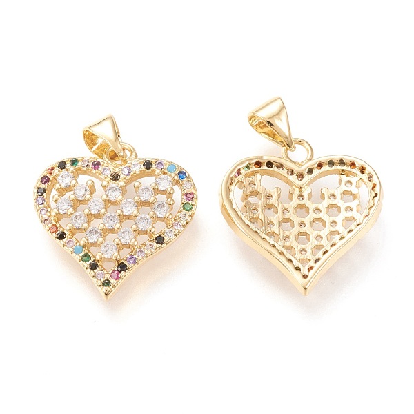 PandaHall Brass Micro Pave Clear Cubic Zirconia Pendants, Long-Lasting Plated, Heart, Colorful, Golden, 23x18x3mm, Hole: 5x4mm Brass+Cubic...
PandaHall Brass Micro Pave Clear Cubic Zirconia Pendants, Long-Lasting Plated, Heart, Colorful, Golden, 23x18x3mm, Hole: 5x4mm Brass+Cubic...