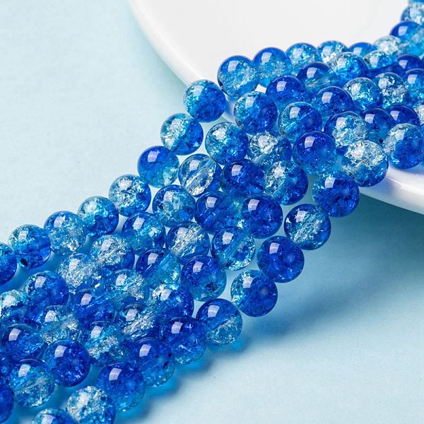 PandaHall Baking Painted Crackle Glass Bead Strands, Two Tone, Round, Blue, 8mm, Hole: 1.3~1.6mm, about 100pcs/strand, 31.4 inch Glass Round...
PandaHall Baking Painted Crackle Glass Bead Strands, Two Tone, Round, Blue, 8mm, Hole: 1.3~1.6mm, about 100pcs/strand, 31.4 inch Glass Round...