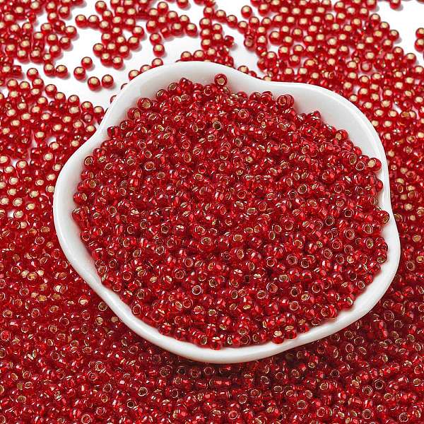 PandaHall TOHO Round Seed Beads, Japanese Seed Beads, (25C) Silver Lined Ruby, 8/0, 3mm, Hole: 1mm, about 10000pcs/pound Glass Red
PandaHall TOHO Round Seed Beads, Japanese Seed Beads, (25C) Silver Lined Ruby, 8/0, 3mm, Hole: 1mm, about 10000pcs/pound Glass Red