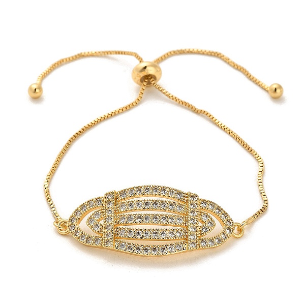 PandaHall Cubic Zirconia Link Slider Bracelets, with Light Gold Brass Box Chains, Oval, Inner Diameter: 3-3/8 inch(8.5cm) Brass Oval
PandaHall Cubic Zirconia Link Slider Bracelets, with Light Gold Brass Box Chains, Oval, Inner Diameter: 3-3/8 inch(8.5cm) Brass Oval