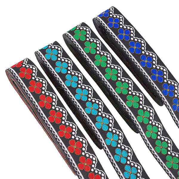 PandaHall Fingerinspire 14M 4 Colors Ethnic Style Polyester Ribbon, Jacquard Ribbon, Tyrolean Ribbon, Mixed Color, Flat, Flower Pattern..., Multicolor
PandaHall Fingerinspire 14M 4 Colors Ethnic Style Polyester Ribbon, Jacquard Ribbon, Tyrolean Ribbon, Mixed Color, Flat, Flower Pattern..., Multicolor