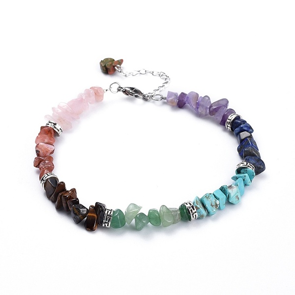 PandaHall Chakra Jewelry Natural & Synthetic Gemstone Chip Anklets, with Tibetan Style Alloy Spacers Beads and 304 Stainless Steel Lobster...
PandaHall Chakra Jewelry Natural & Synthetic Gemstone Chip Anklets, with Tibetan Style Alloy Spacers Beads and 304 Stainless Steel Lobster...