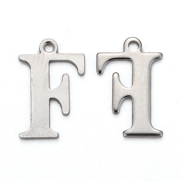 PandaHall 304 Stainless Steel Alphabet Charms, Stainless Steel Color, Letter.F, 12x8x1mm, Hole: 1mm 304 Stainless Steel Letter F
PandaHall 304 Stainless Steel Alphabet Charms, Stainless Steel Color, Letter.F, 12x8x1mm, Hole: 1mm 304 Stainless Steel Letter F