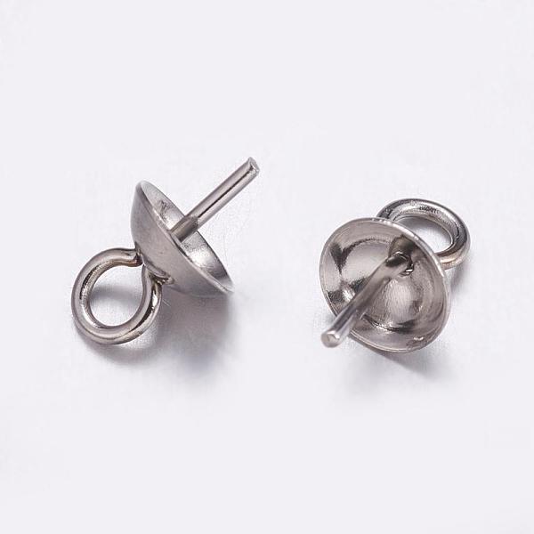 PandaHall 304 Stainless Steel Cup Pearl Peg Bails Pin Pendants, For Half Drilled Beads, Stainless Steel Color, 8x6mm, Hole: 1.5mm, Pin...
PandaHall 304 Stainless Steel Cup Pearl Peg Bails Pin Pendants, For Half Drilled Beads, Stainless Steel Color, 8x6mm, Hole: 1.5mm, Pin...