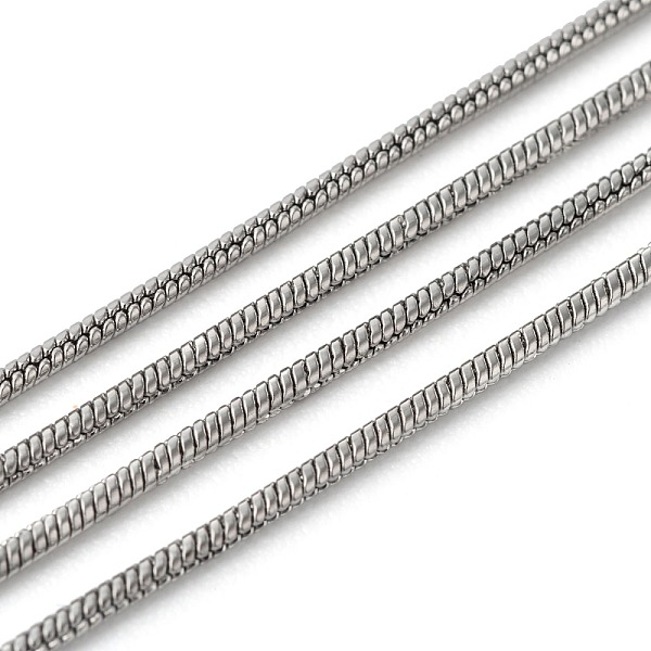 PandaHall 3.28 Feet 304 Stainless Steel Round Snake Chains, Stainless Steel Color, 0.9mm 304 Stainless Steel
PandaHall 3.28 Feet 304 Stainless Steel Round Snake Chains, Stainless Steel Color, 0.9mm 304 Stainless Steel