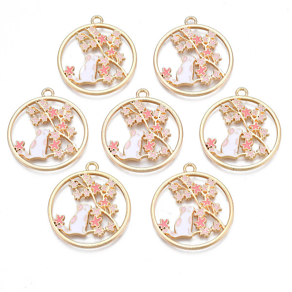 PandaHall Rack Plating Alloy Enamel Pendants, Cadmium Free & Nickel Free & Lead Free, Light Gold, Flower with Rabbit, Pink, 30x27x1.5mm...
PandaHall Rack Plating Alloy Enamel Pendants, Cadmium Free & Nickel Free & Lead Free, Light Gold, Flower with Rabbit, Pink, 30x27x1.5mm...