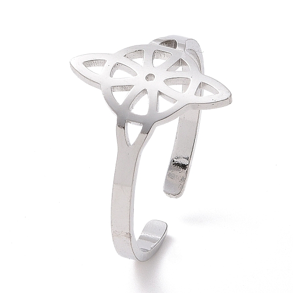 PandaHall 304 Stainless Steel Sailor's Knot Open Cuff Ring, Irish Hollow Wide Ring for Women, Stainless Steel Color, US Size 7 3/4(18mm) 304...
PandaHall 304 Stainless Steel Sailor's Knot Open Cuff Ring, Irish Hollow Wide Ring for Women, Stainless Steel Color, US Size 7 3/4(18mm) 304...