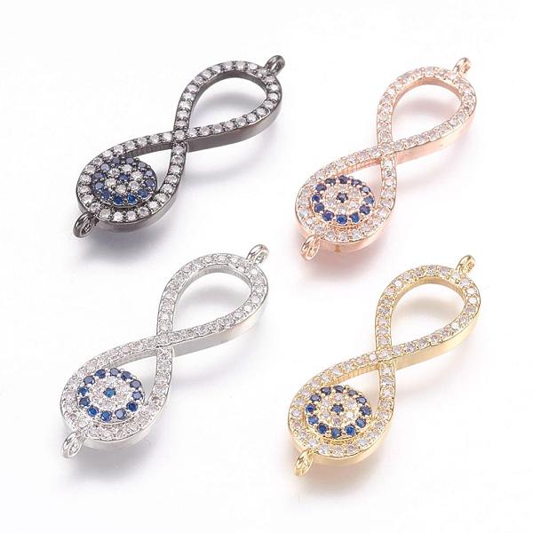 PandaHall Brass Micro Pave Cubic Zirconia Links, Infinity, Mixed Color, 10x33x3mm, Hole: 1mm Brass+Cubic Zirconia Infinity Multicolor
PandaHall Brass Micro Pave Cubic Zirconia Links, Infinity, Mixed Color, 10x33x3mm, Hole: 1mm Brass+Cubic Zirconia Infinity Multicolor