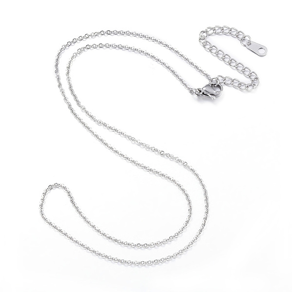 PandaHall 304 Stainless Steel Necklaces, Cable Chain Necklaces, Stainless Steel Color, 17.32 inch(44cm) 304 Stainless Steel
PandaHall 304 Stainless Steel Necklaces, Cable Chain Necklaces, Stainless Steel Color, 17.32 inch(44cm) 304 Stainless Steel