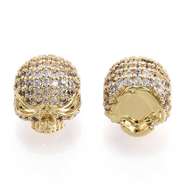 PandaHall Brass Micro Pave Cubic Zirconia Beads, Skull, Golden, 11.1x10.8mm Brass+Cubic Zirconia Skull
PandaHall Brass Micro Pave Cubic Zirconia Beads, Skull, Golden, 11.1x10.8mm Brass+Cubic Zirconia Skull