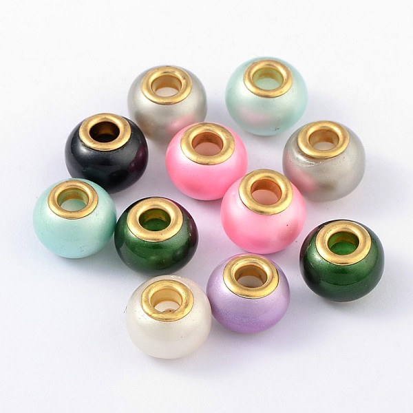 PandaHall Spray Painted Glass European Beads, with Golden Brass Cores, Large Hole Beads, Rondelle, Mixed Color, 15x12mm, Hole: 5mm..., Multicolor
PandaHall Spray Painted Glass European Beads, with Golden Brass Cores, Large Hole Beads, Rondelle, Mixed Color, 15x12mm, Hole: 5mm..., Multicolor