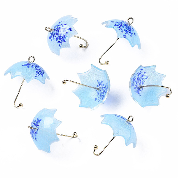 PandaHall Printed Acrylic Pendants, with Golden Plated Brass Findings, 3D Umbrella with Flower Pattern, Royal Blue, 22~24x18x18mm, Hole...
PandaHall Printed Acrylic Pendants, with Golden Plated Brass Findings, 3D Umbrella with Flower Pattern, Royal Blue, 22~24x18x18mm, Hole...