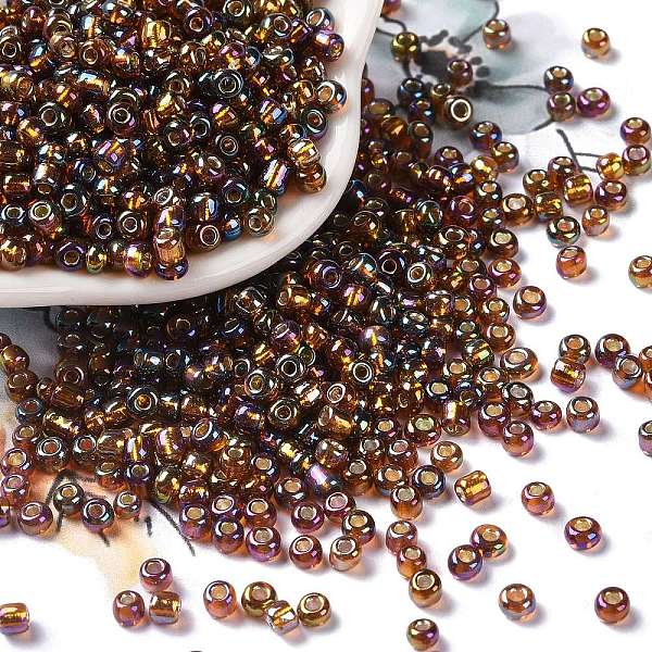PandaHall 8/0 Round Glass Seed Beads, Grade A, Silver Lined Square Hole, Transparent Colours Rainbow, Chocolate, 2.8~3.2mm, Hole: 1.0mm..., Brown
PandaHall 8/0 Round Glass Seed Beads, Grade A, Silver Lined Square Hole, Transparent Colours Rainbow, Chocolate, 2.8~3.2mm, Hole: 1.0mm..., Brown