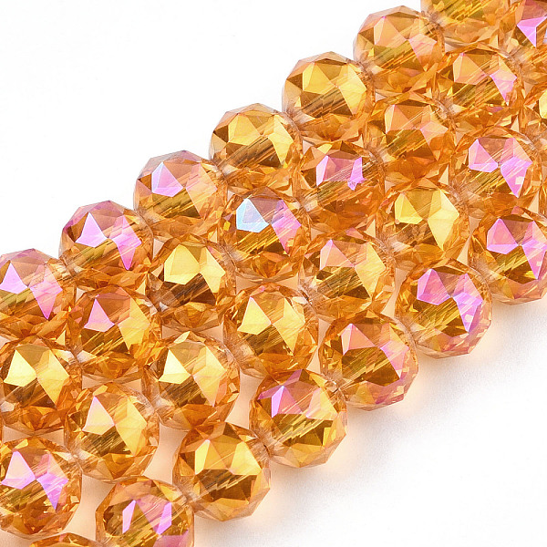 PandaHall Electroplate Transparent Glass Beads Strands, Faceted, Round, Dark Orange, 8x7.5mm, Hole: 1mm, about 70pcs/strand, bout...
PandaHall Electroplate Transparent Glass Beads Strands, Faceted, Round, Dark Orange, 8x7.5mm, Hole: 1mm, about 70pcs/strand, bout...