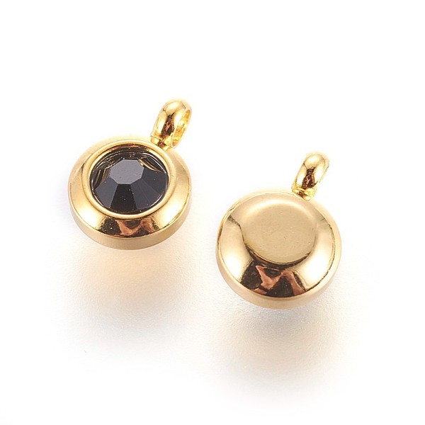 PandaHall 304 Stainless Steel Rhinestone Charms, July Birthstone Charms, Flat Round, Jet, 9.3x6.5x4mm, Hole: 2mm Stainless Steel+Rhinestone..., Black
PandaHall 304 Stainless Steel Rhinestone Charms, July Birthstone Charms, Flat Round, Jet, 9.3x6.5x4mm, Hole: 2mm Stainless Steel+Rhinestone..., Black